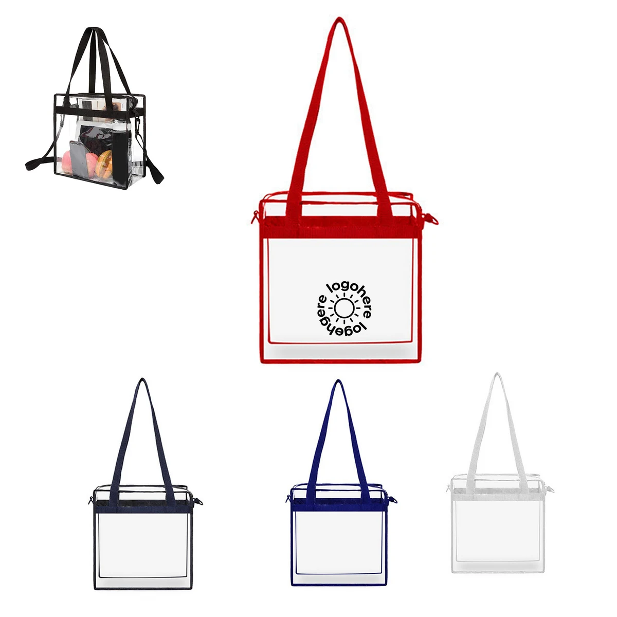 Adjustable Strap Clear Messenger Bag 1