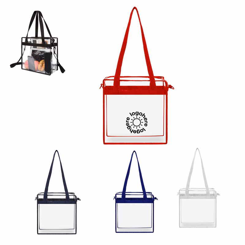 Adjustable Strap Clear Messenger Bag
