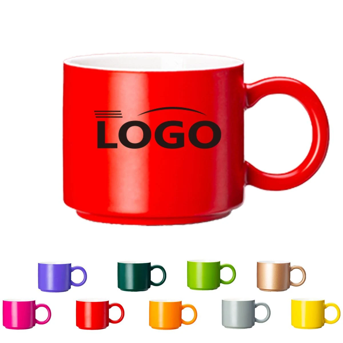12Oz Glazed Ceramic American Mug 1