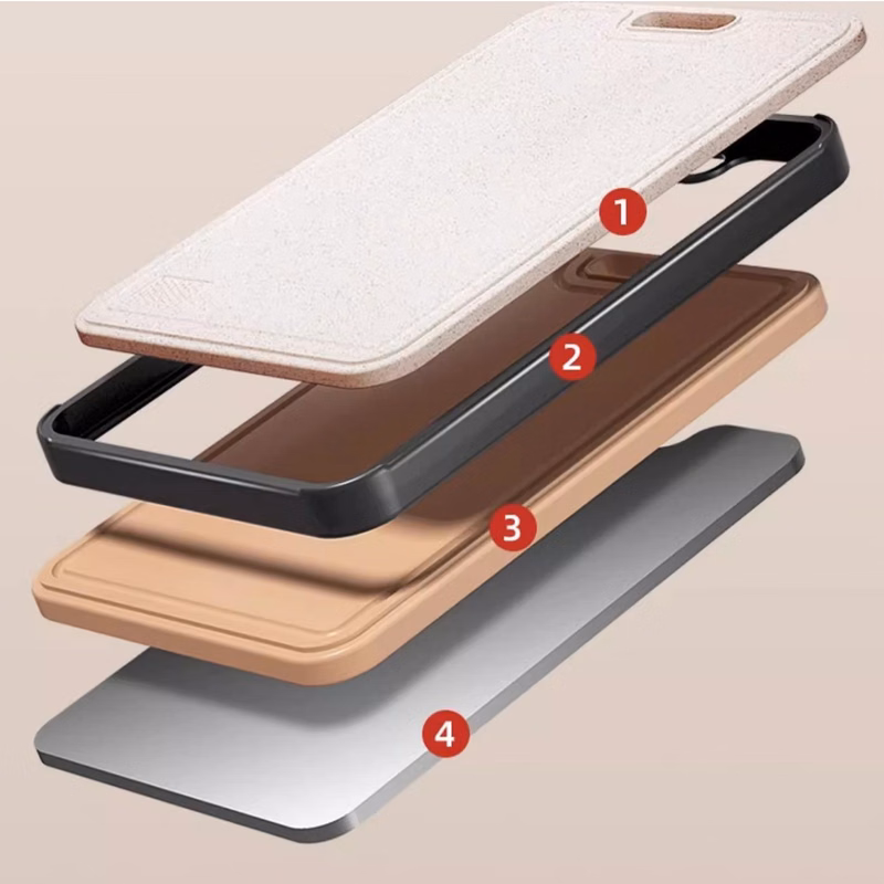 Food-Grade Wheat Stainless Steel Cutting Board—Antibacterial