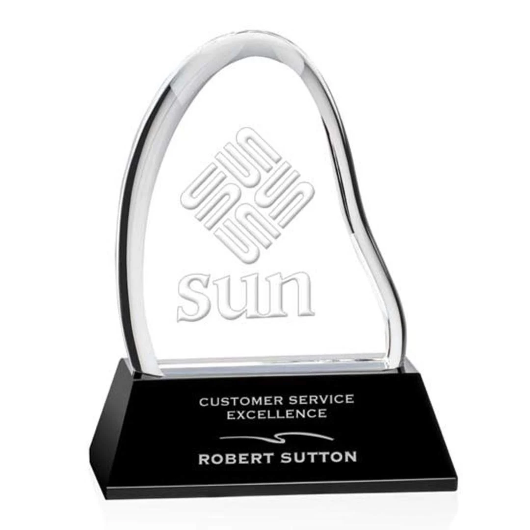 Adelaide Liquid Crystal™ Award on Base - Black 1
