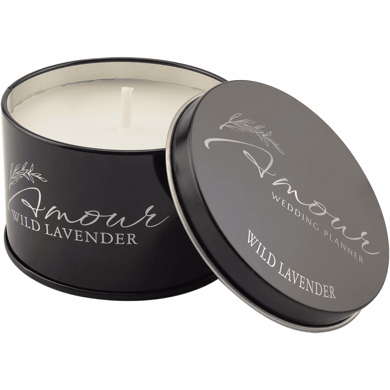 5.3 oz. Wild Lavender Candle in a Black Metal Tin