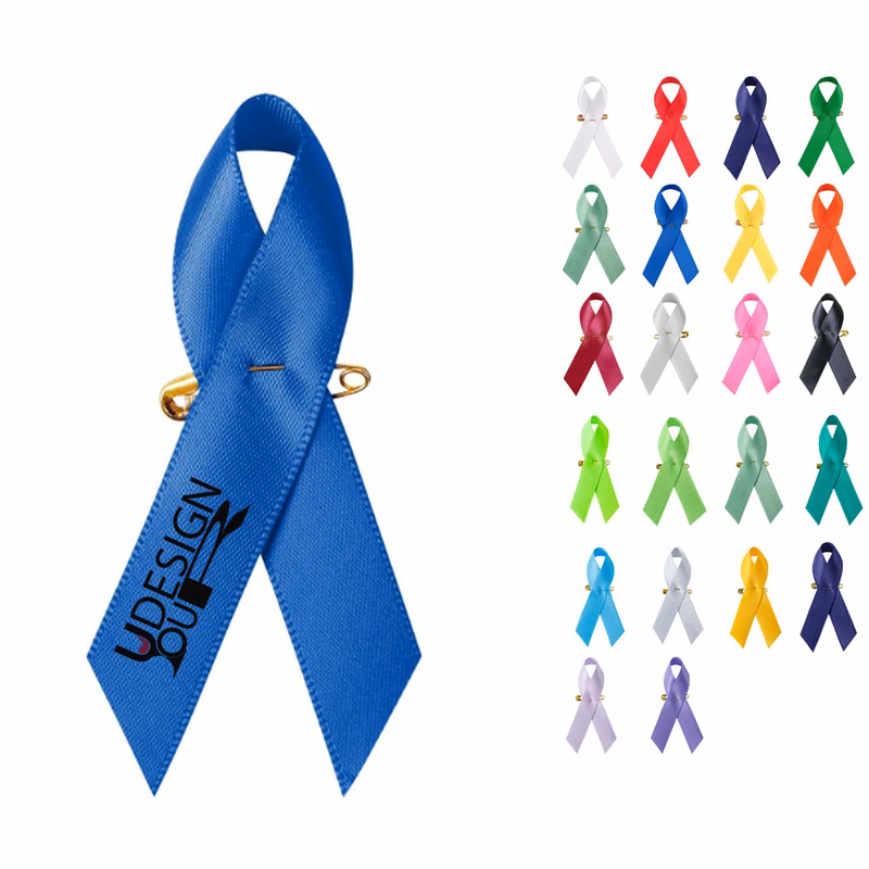 Blank Awareness Ribbon with Pin
