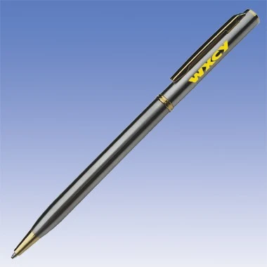 SLIM BALLPOINT PEN WITH GOLD TRIM 1