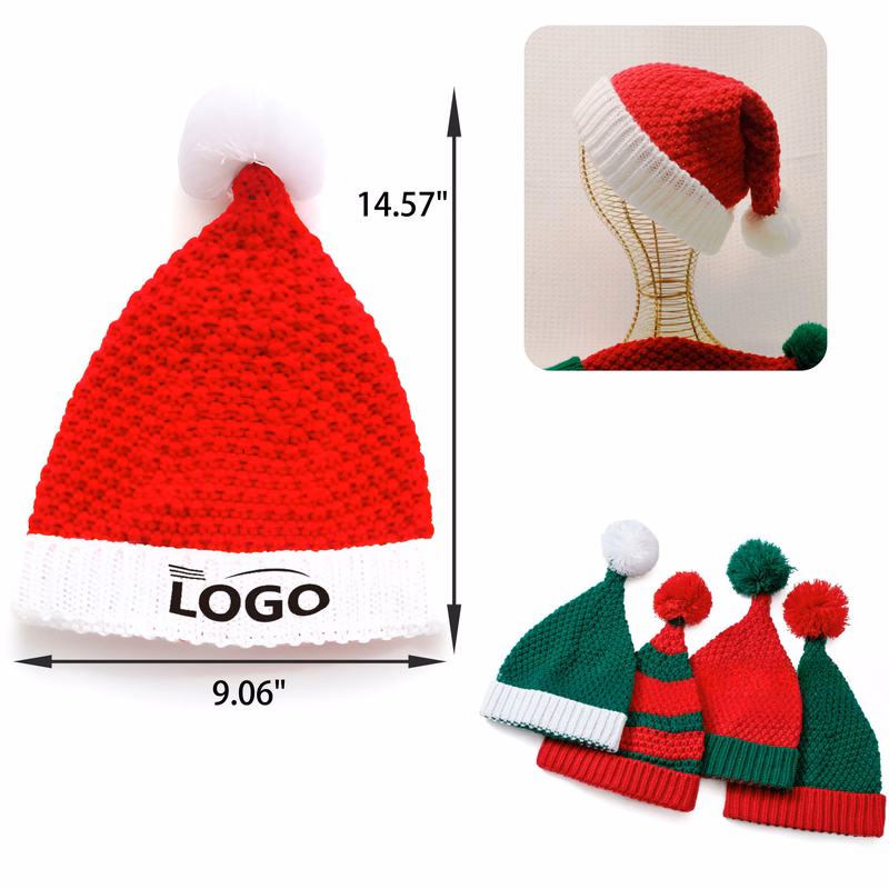 MOQ 50 PCS Christmas Chunky Knitted Hat