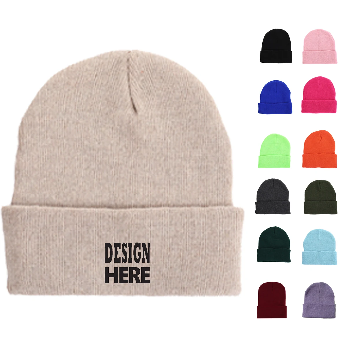 Classic Solid Knit Beanie 1