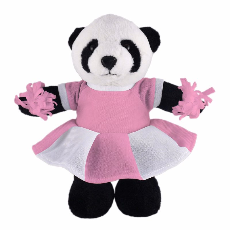 Soft Plush Stuffed Panda with Cheerleader Outfit