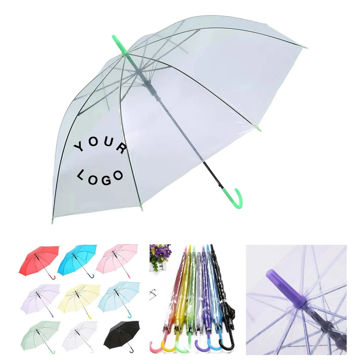 Transparent Dome Umbrella 37 Inch for Daily Commuting 1