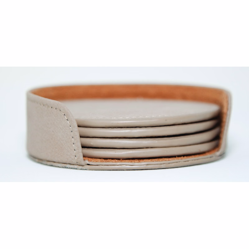 Leatherette Coaster Set