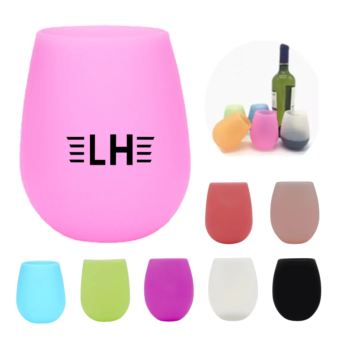 Unbreakable Silicone Stemless Wine Glassware 1