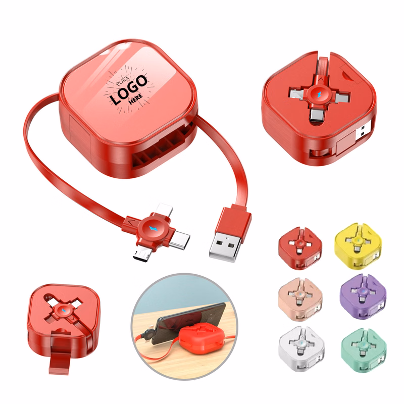 4in 1 Retractable Charging Cable Fast Charge
