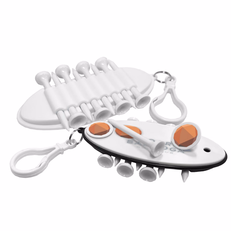 10 Piece Golf Tee Set Keychain