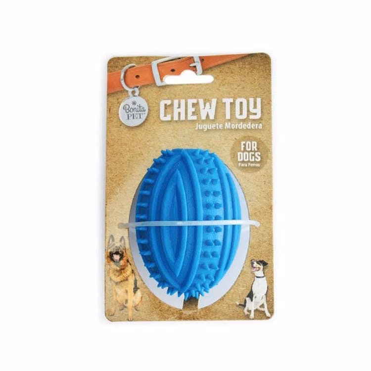 Spiky Ball Chew Toys - Blue 3.9"