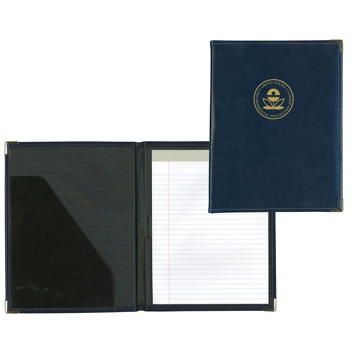Turned Edge Vinyl Stitched Letter Size Padfolio 1