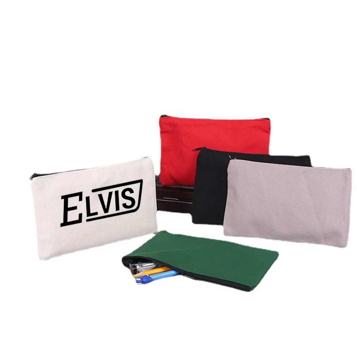 Zipper Custom Canvas Pencil Case 1