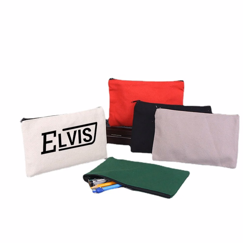 Zipper Custom Canvas Pencil Case