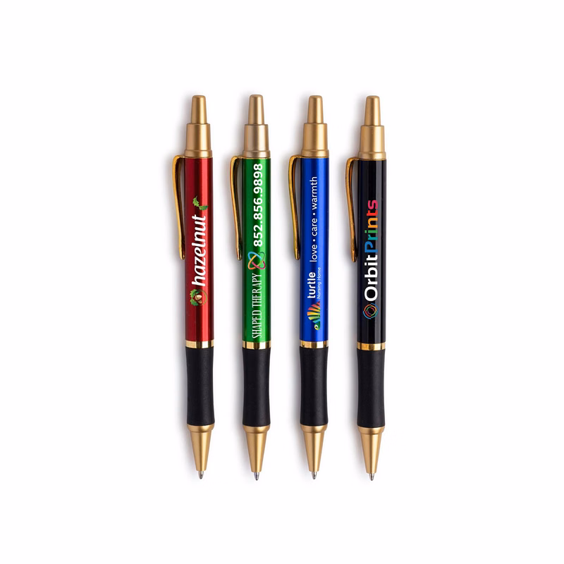 Small Batch -Sleeker Click Pen - Gold Accents