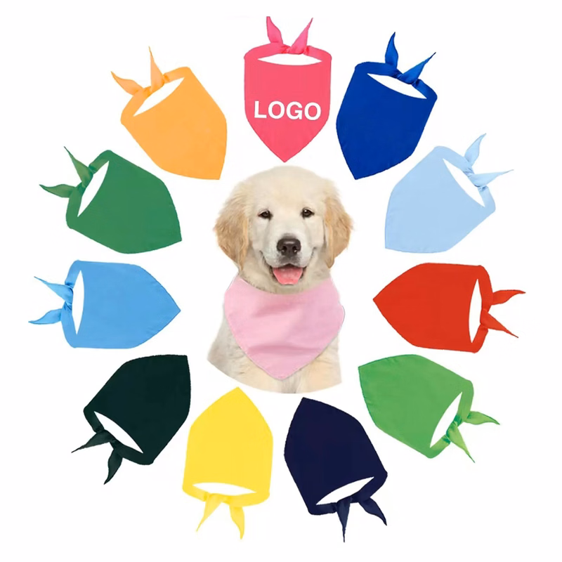 Simple Solid Color Pet Saliva Bandannas