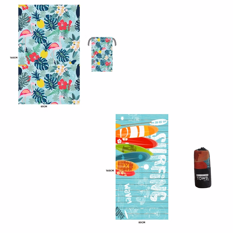 Microfiber Velour Beach Towel