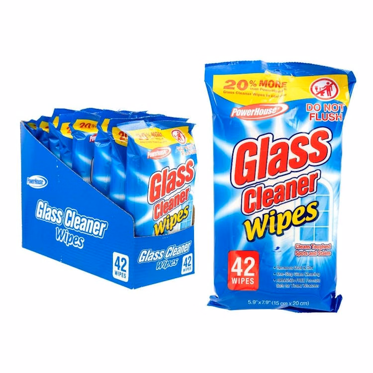 PowerHouse Glass Cleaner Wipes