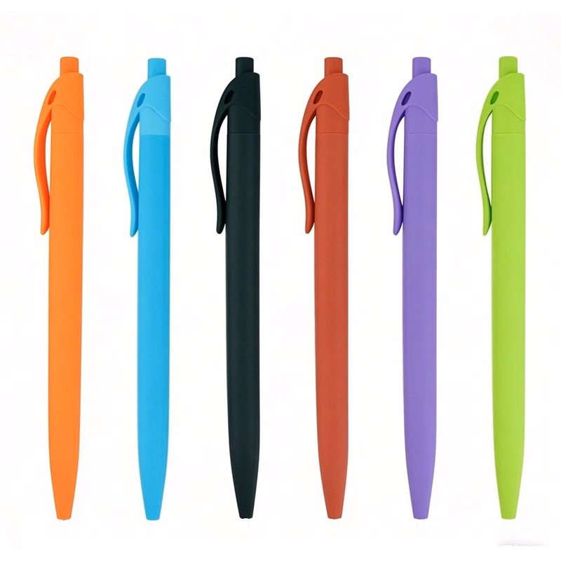Click Action Rubberized Ballpoint Pen
