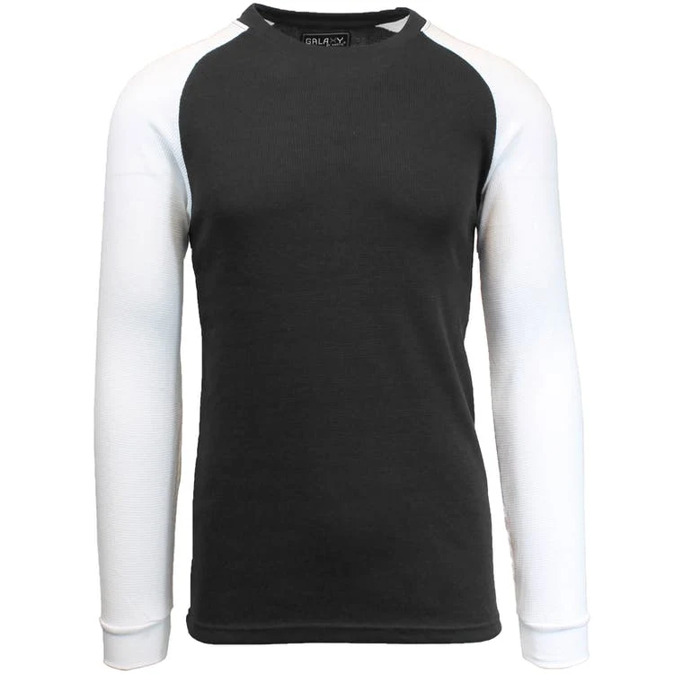Men's Thermal Shirts - Black/White S-XL, custom hoodie or sweatshirt with logo imprint 1