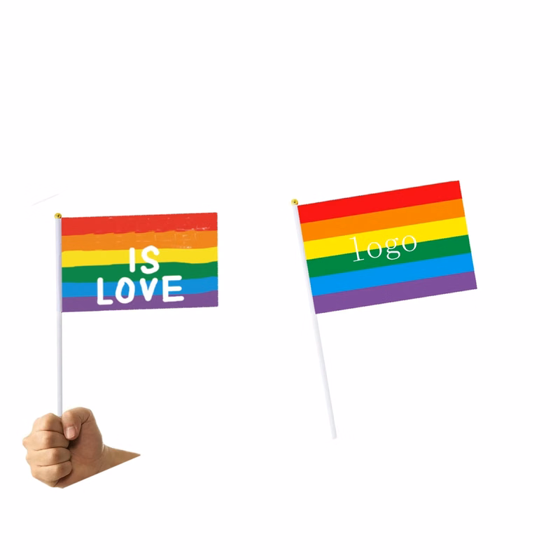 Six-Color Rainbow Hand-Waved Flag