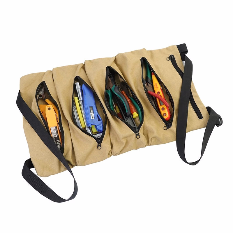 5 Pockets Super Tools Storage Bag Roll Pouch