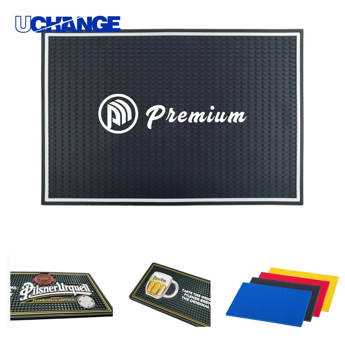 Custom Square PVC Bar Mat Pad for Drinks 1