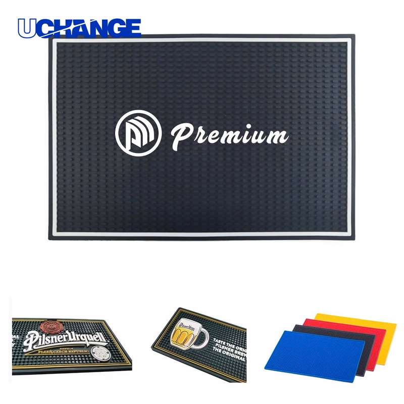 Custom Square PVC Bar Mat Pad for Drinks