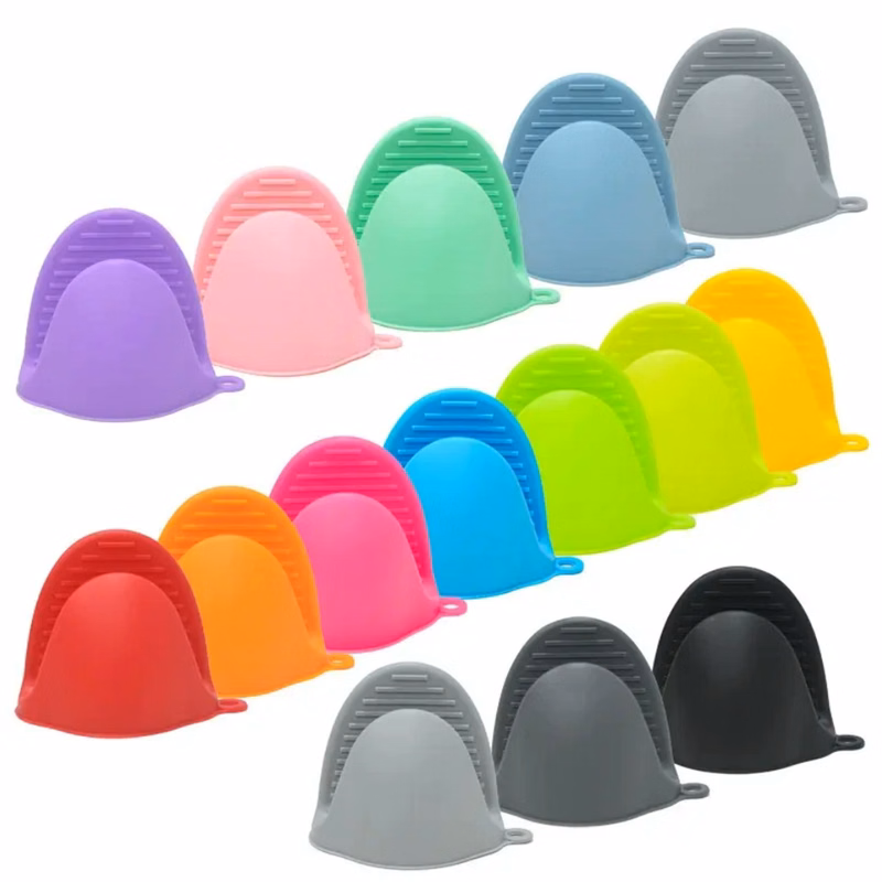Baking Oven Mitts Kitchen Anti Scald Silicone Glove Clips