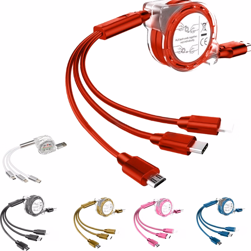 Retractable 3-in-one Phone Charging Cable