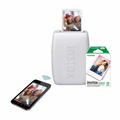 Fujifilm instax mini Link 3 Smartphone Printer Bundle - Clay White