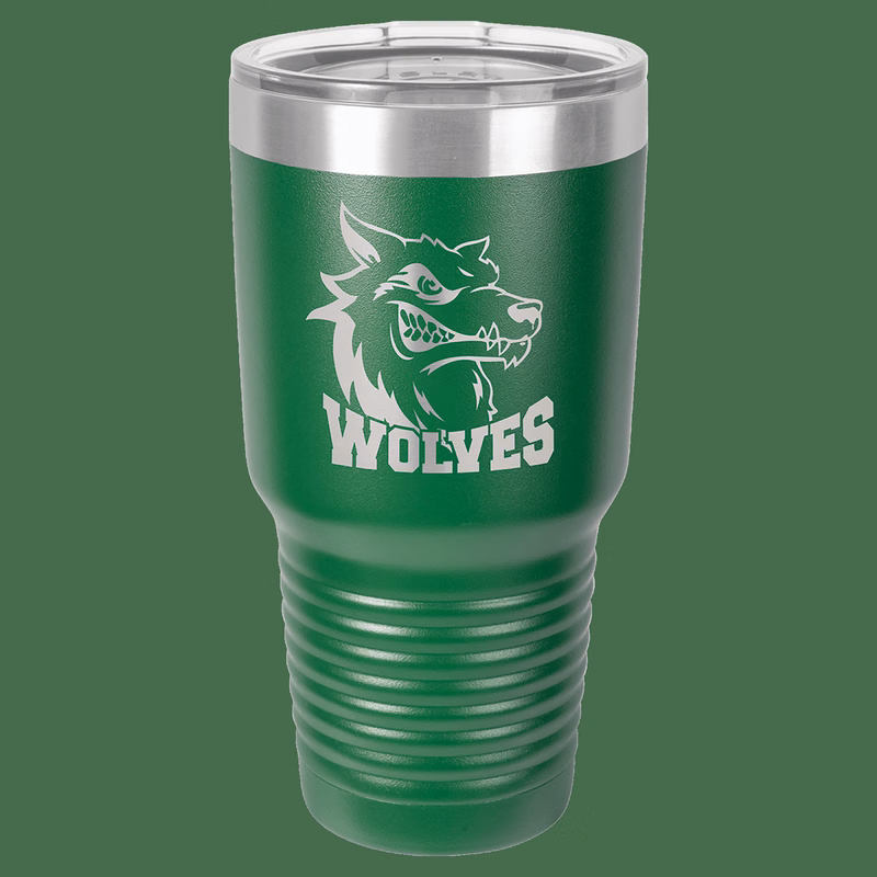 Polar Camel 30 oz. Green Vacuum Insulated Ringneck Tumbler with Clear Lid