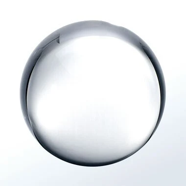 2-3/8" Optical Crystal Clear Sphere with Flat Bottom 1