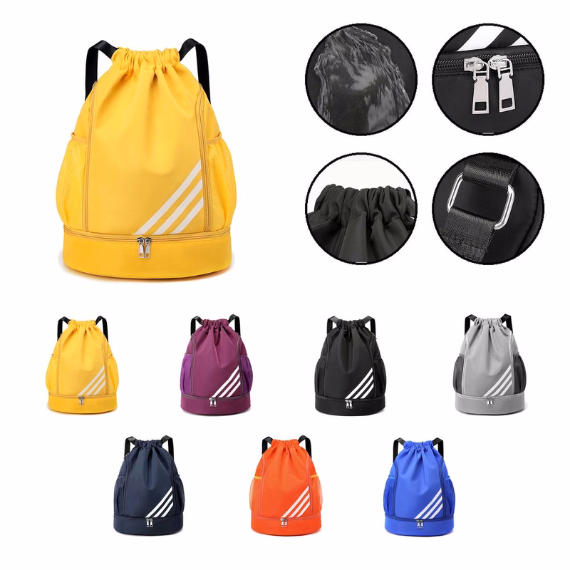 Nylon Basketball Drawstring Sports Backpack