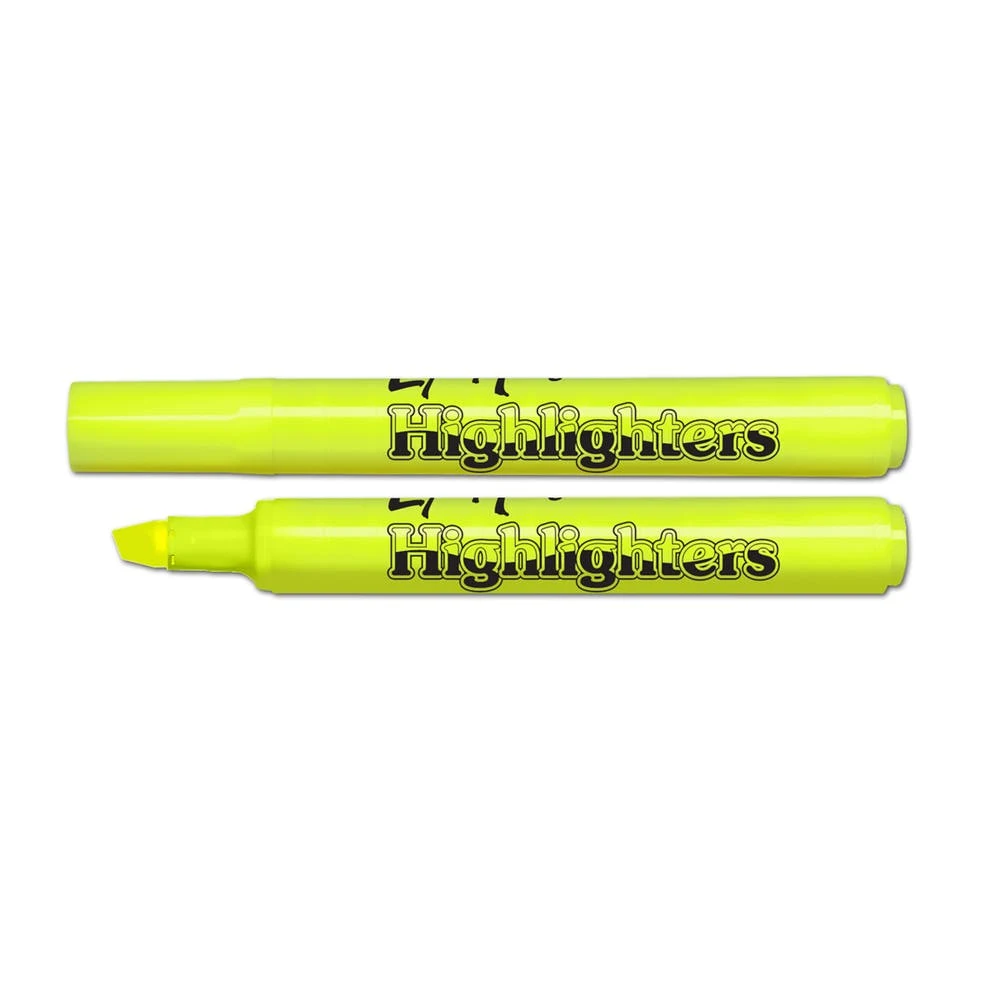 Yellow Highlighters - 250 Count Fluorescent 1
