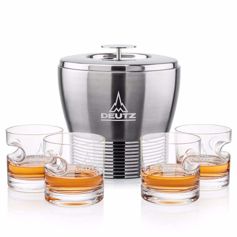 Genoa Ice Bucket & Havana On-the-Rocks Set
