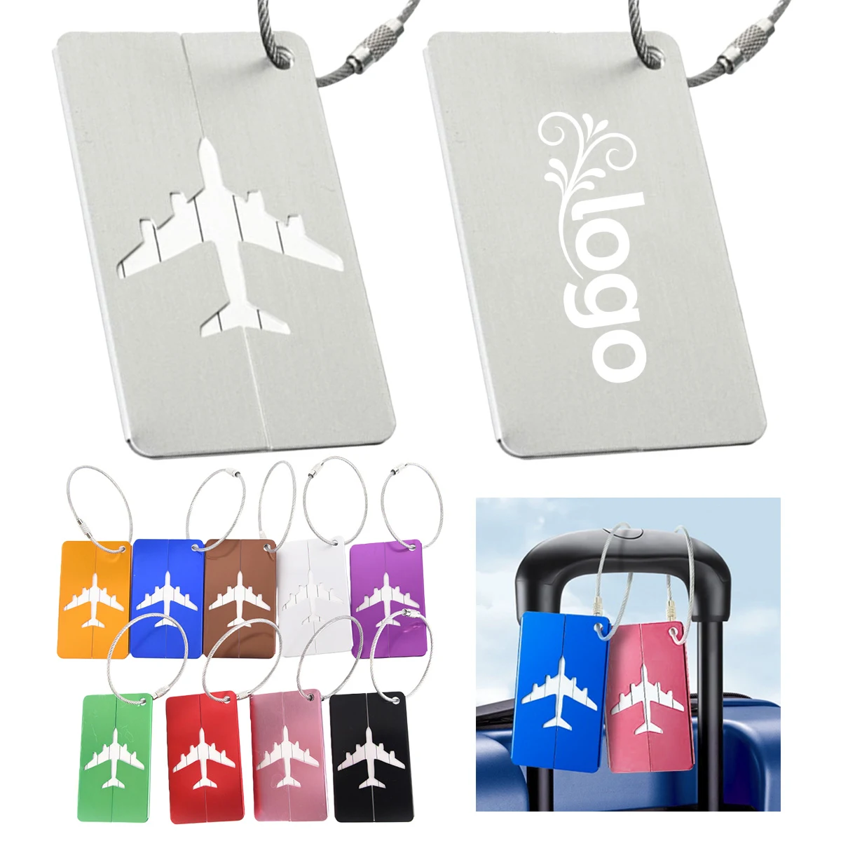 Aluminum Boarding Strap Label Luggage Tag MOQ50 1