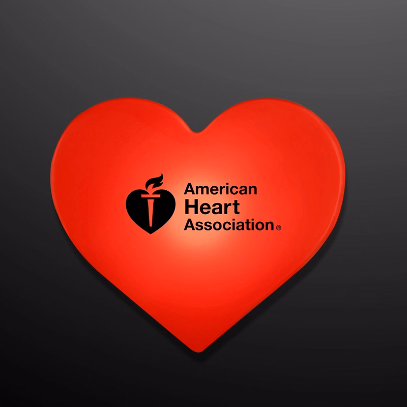 LED Blinking Red Heart Clip