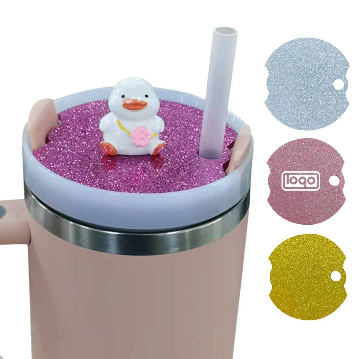 Custom Acrylic Glitter Drink Tags 1