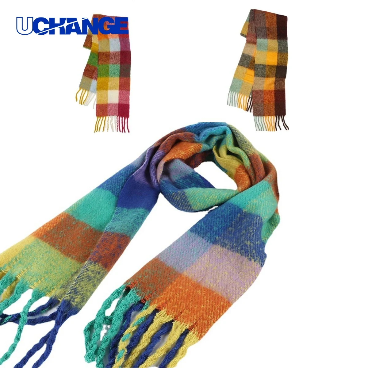 Cashmere Plaid Thermal Scarf 1
