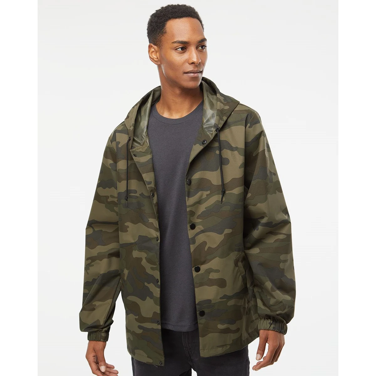Men's Water-Resistant Hooded Windbreaker - EXP95NB 1