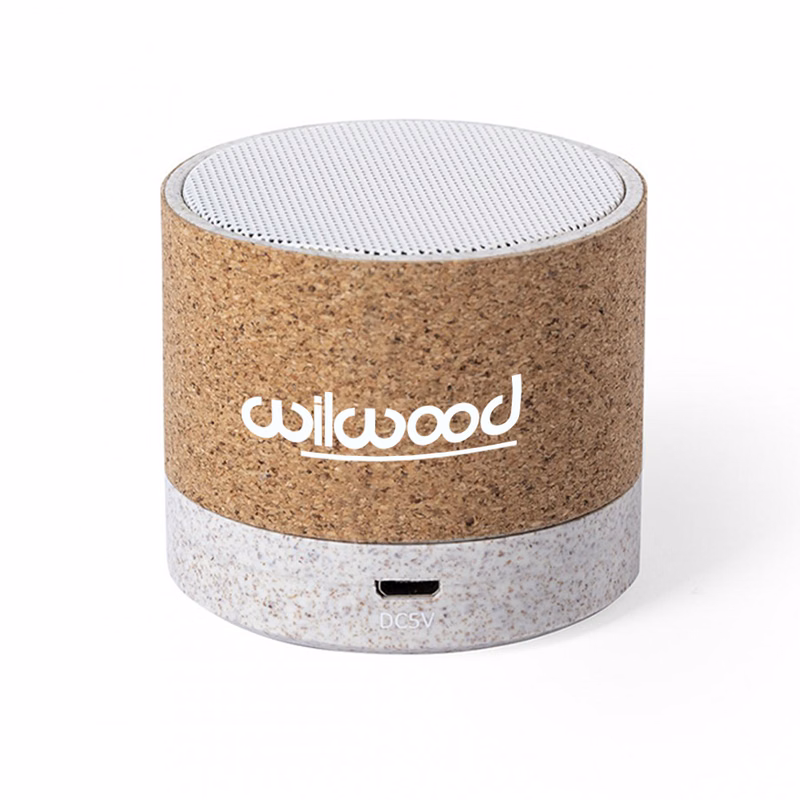 Natural Cork and Wheat Straw Bluetooth Speaker