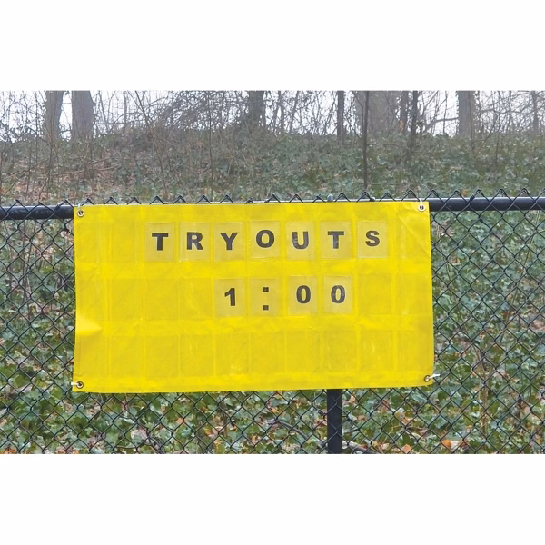 Yellow Vinyl Changeable Letter Banner - 3' x 6'