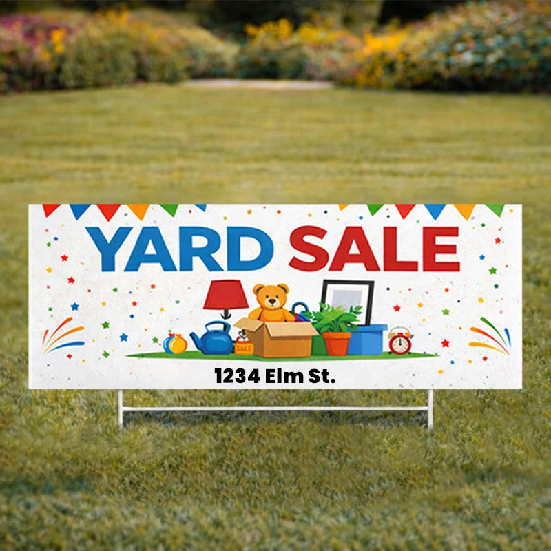 Custom 9" X 24" Yard Signs 1