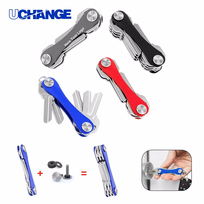 Compact Key Holder and Keychain Organizer