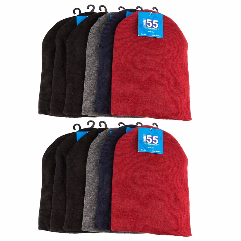Adult Beanie Hats - Knit Assorted Colors