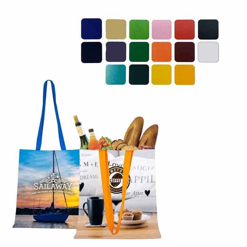 Cotton Tote with Color Handles