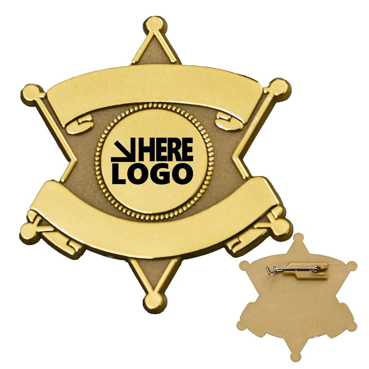 MOQ 100 Custom Metal Badge Lapel Pins 2.5"x 2.5" 1